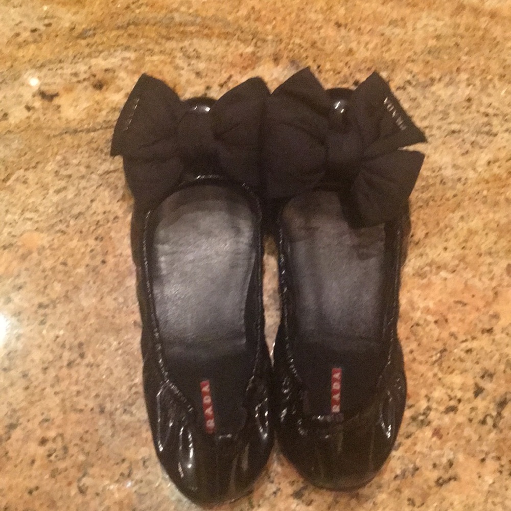 Prada ballerina patten flats